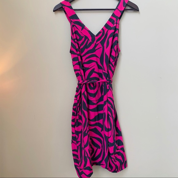 🌸 MARC JACOBS HOT PINK FLORAL SILK DRESS - Picture 3 of 6